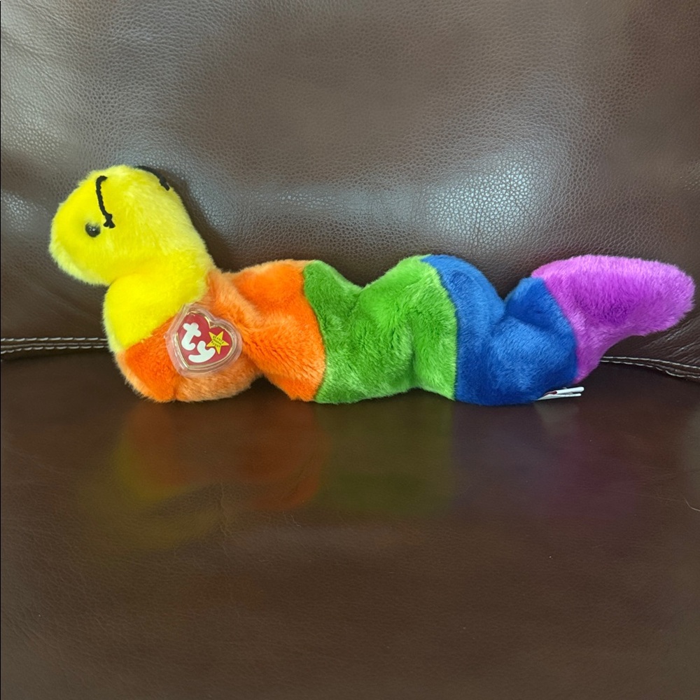 Ty Original Beanie Buddy “Inch” the Worm Retired Vintage Stuffed Plush